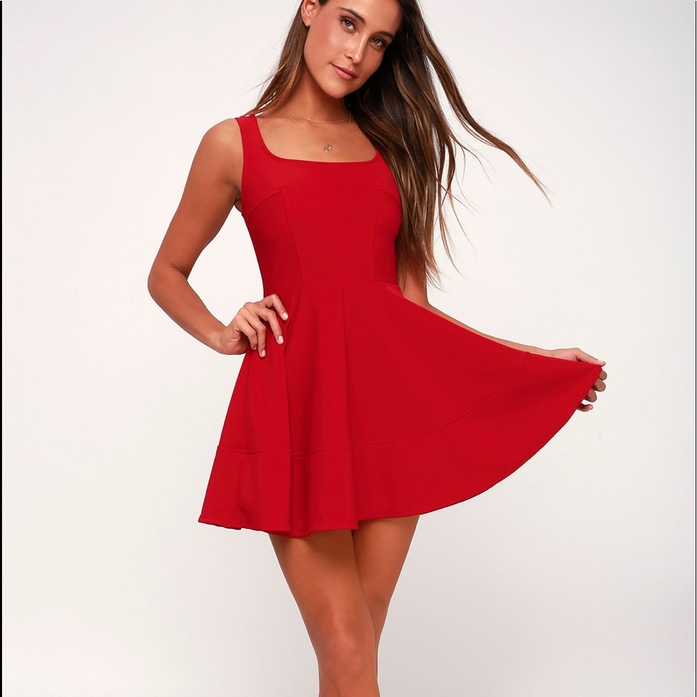 Lulus Small Red Home Before Daylight Dress